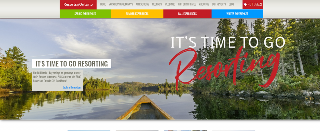 For Resorts of Ontario we designed, developed, and maintain their website, and we also take care of their SEO.